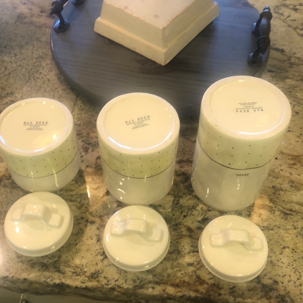 Rae Dunn 3 Set Canister Ceramic Collection - Picture 2 of 7